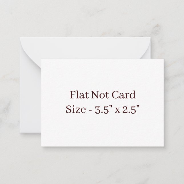 Create Your Own Squared 3.5" x 2.5" Flat Note Card (Front)