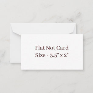 Create Your Own Squared 3.5" x 2" Flat Note Card