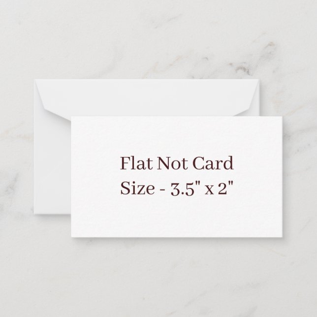 Create Your Own Squared 3.5" x 2" Flat Note Card (Front)