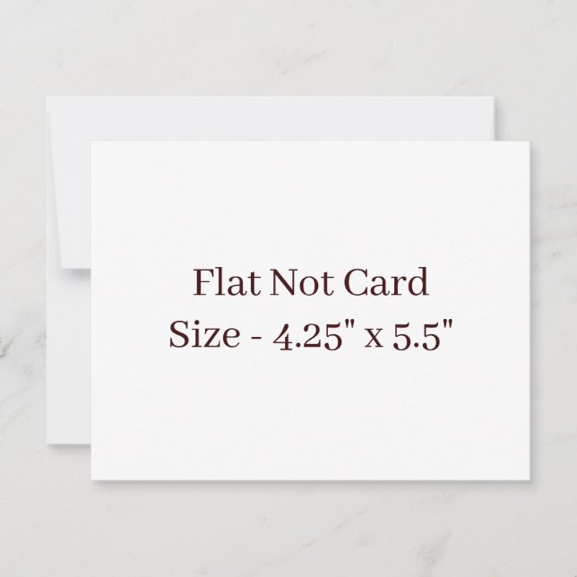 Create Your Own Squared 3.5" x 5" Flat Note Card (Front)