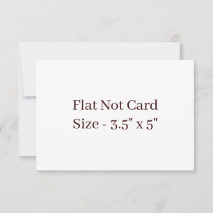 Create Your Own Squared 3.5" x 5" Flat Note Card