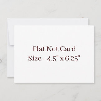 Create Your Own Squared 4.5" x 6.25" Flat Note Card