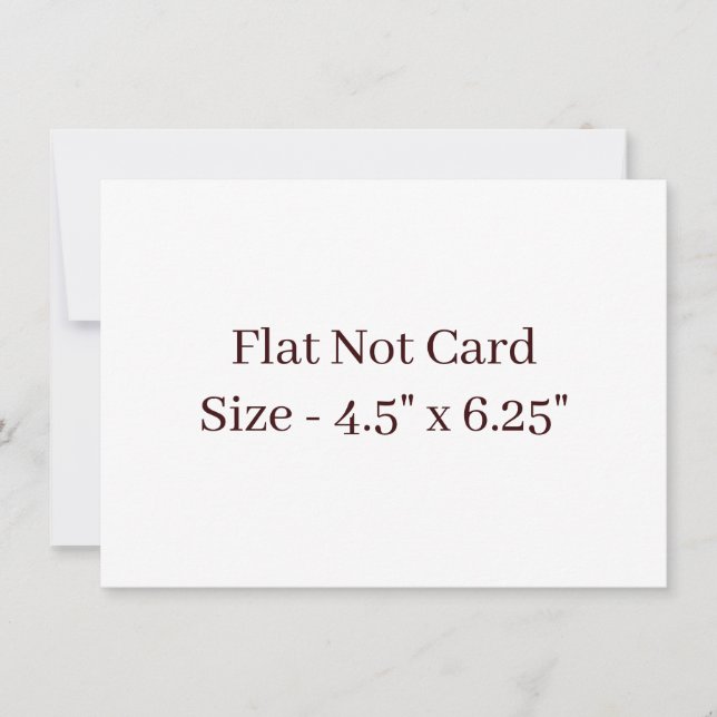 Create Your Own Squared 4.5" x 6.25" Flat Note Card (Front)