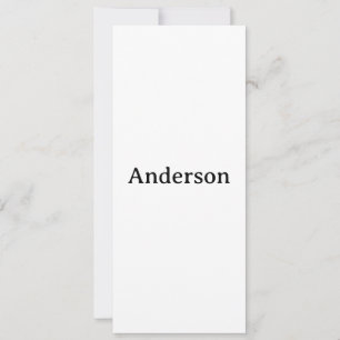 Create Your Own Squared 4" x 9.25" Invitation