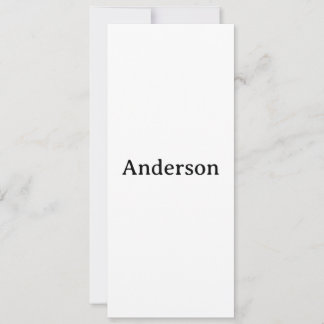 Create Your Own Squared 4" x 9.25" Invitation