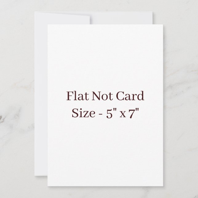 Create Your Own Squared 5" x 7" Flat Note Card (Front)
