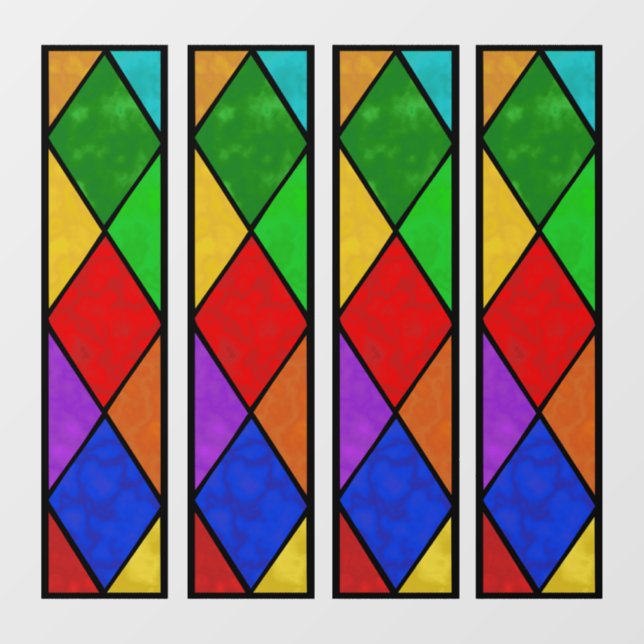 Create Your Own Stained Glass Effect Window Border Cling (Sheet)