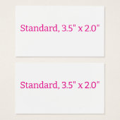 Create Your Own Standard, 3.5" x 2.0" (Front & Back)