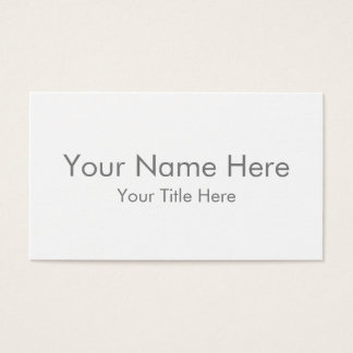Create Your Own Standard Business Card