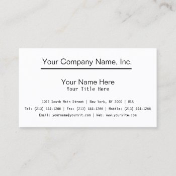 Create Your Own Standard Business Card by Business_Card_Art at Zazzle