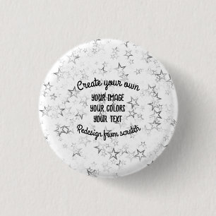 Create Your Own - Star Glitter Button