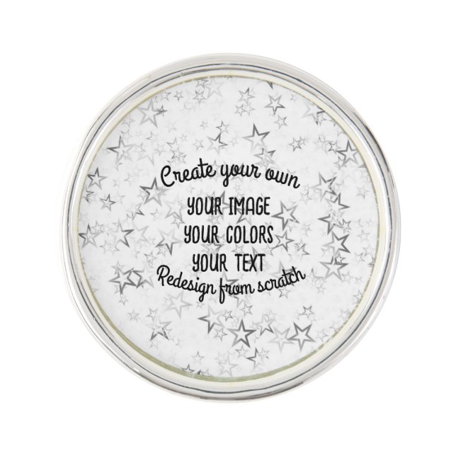 Create Your Own - Star Glitter Lapel Pin (Front)