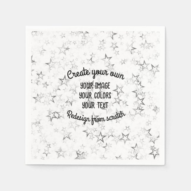 Create Your Own - Star Glitter Napkins (Front)
