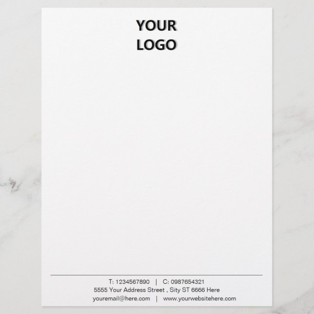 Create Your Own Stationery Letterhead Template (Front)