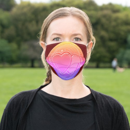 Create your own Stay Safe Love All to Save All Art Adult Cloth Face Mask