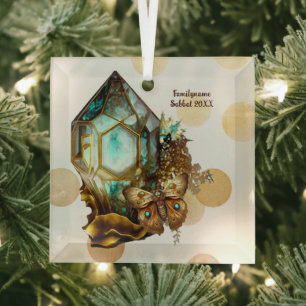 Create Your Own Steampunk Butterfly Crystal Glass Ornament