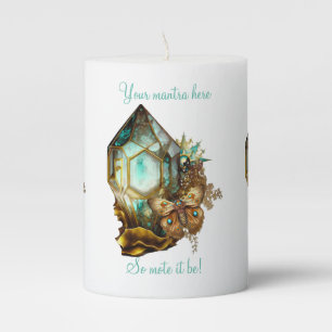 Create Your Own Steampunk Butterfly Crystal Pillar Candle