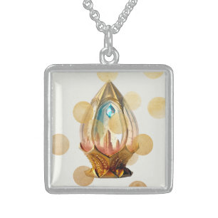 Create Your Own Steampunk Crystal Ball Lantern Sterling Silver Necklace