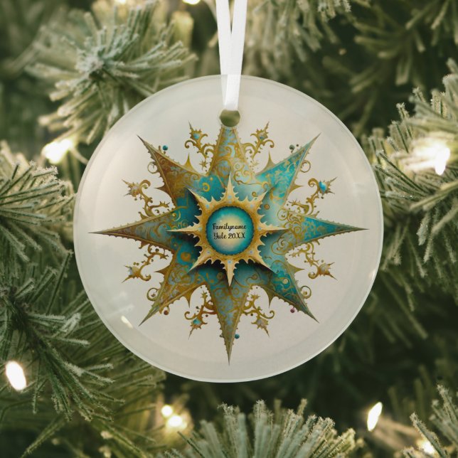 Create Your Own Steampunk Yule Snowflake Glass Ornament