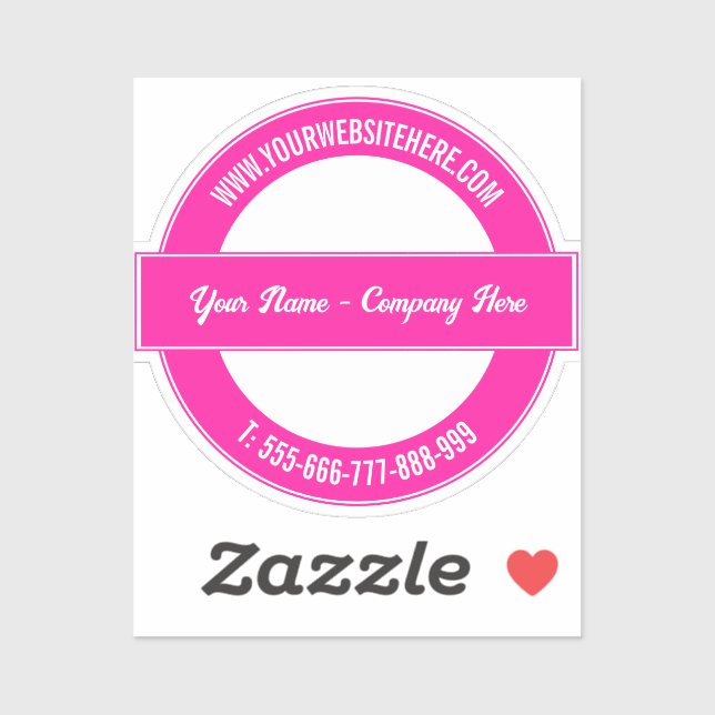 Create Your Own Sticker Template Custom Text Color (Sheet)