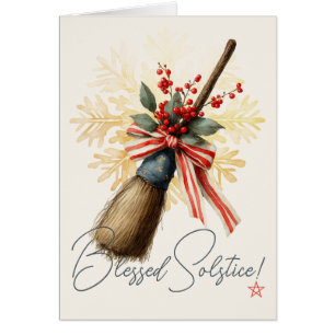 Create Your Own Striped Bow Holly Yule Besom Cards