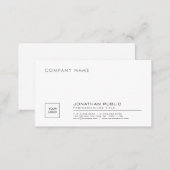 Create Your Own Stylish Company Plain With Logo Business Card (Front/Back)