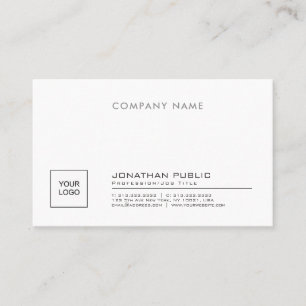 Create Your Own Stylish Company Plain With Logo Business Card