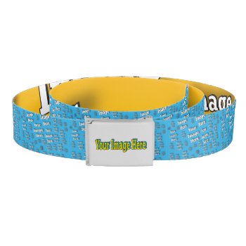 Create Your Own Stylish Image Template Belt by Zazzimsical at Zazzle