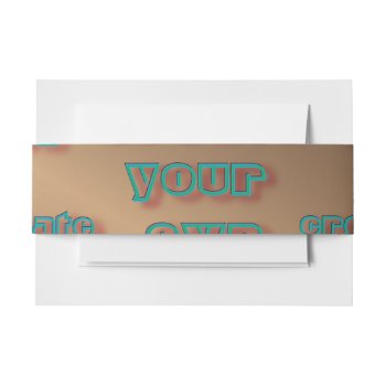 Create Your Own Stylish Image Template Invitation Belly Band by Zazzimsical at Zazzle