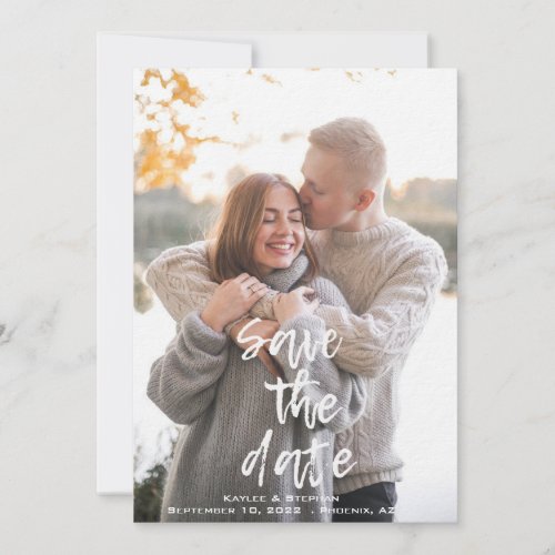 Create Your Own Stylish Script Personalized Photo Save The Date