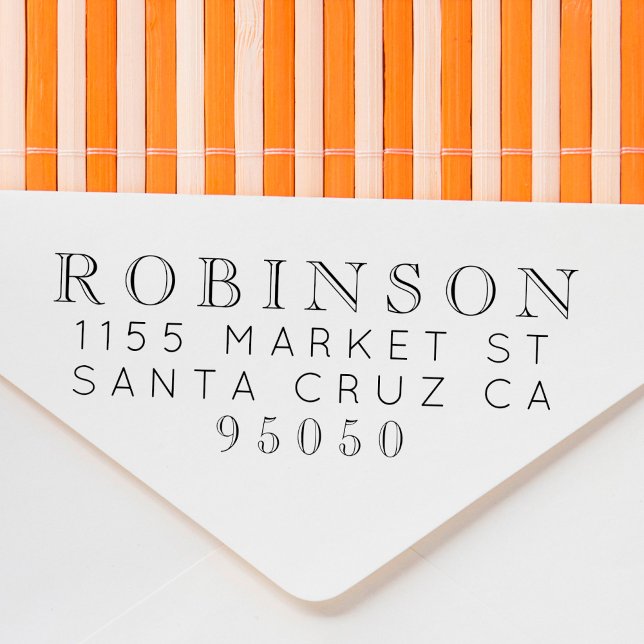 Create Your Own Stylish Surname Return Address Self-inking Stamp (Creator Uploaded)