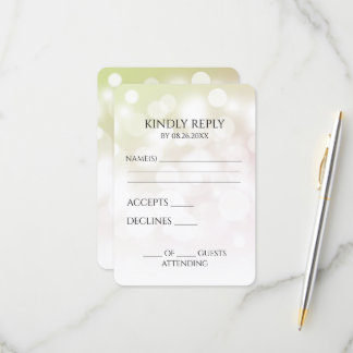 Create Your Own Subtle Bokeh Background RSVP Card