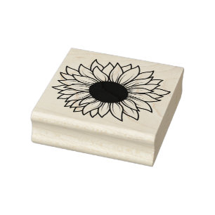 Create Your Own Sunflower Blossom Flower Floral Rubber Stamp