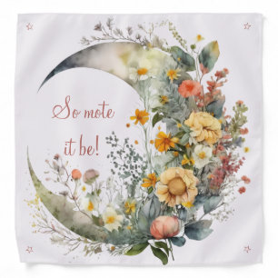 Create Your Own Sunny Floral Crescent Moon Bandana