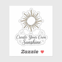 Create Your Own Sunshine Boho Sun Sticker