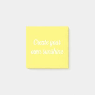Create your own sunshine cute yellow post-it notes