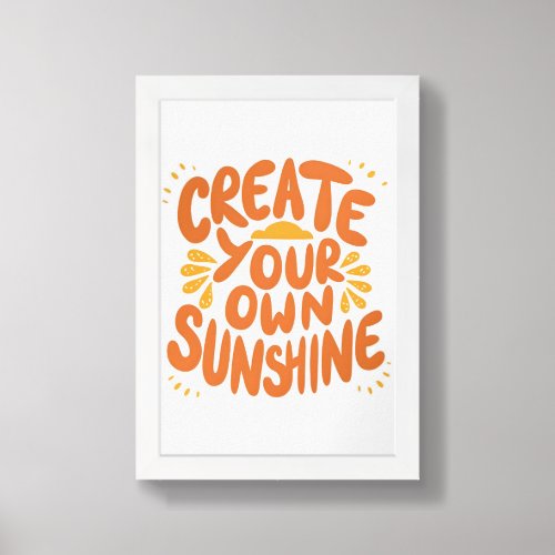 Create your own sunshine framed art