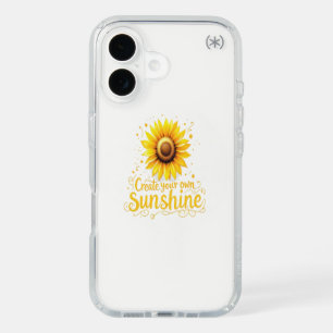 Create Your Own Sunshine - Motivational Sunflower  iPhone 16 Case