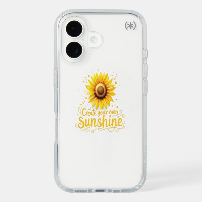 Create Your Own Sunshine - Motivational Sunflower  Speck iPhone Case (Front)