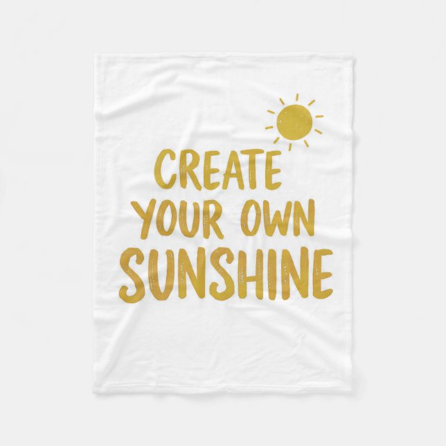Create your own sunshine quote on fleece blanket (Front)