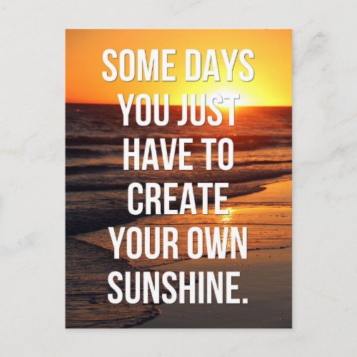 Create Your Own Sunshine Quote Postcard