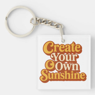 Create Your Own Sunshine Retro Keychain