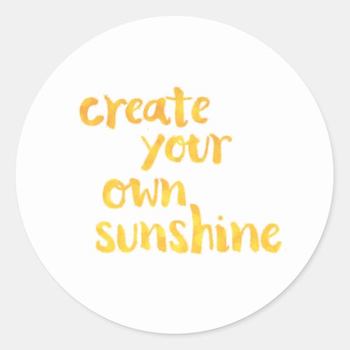 Create your own sunshine sticker