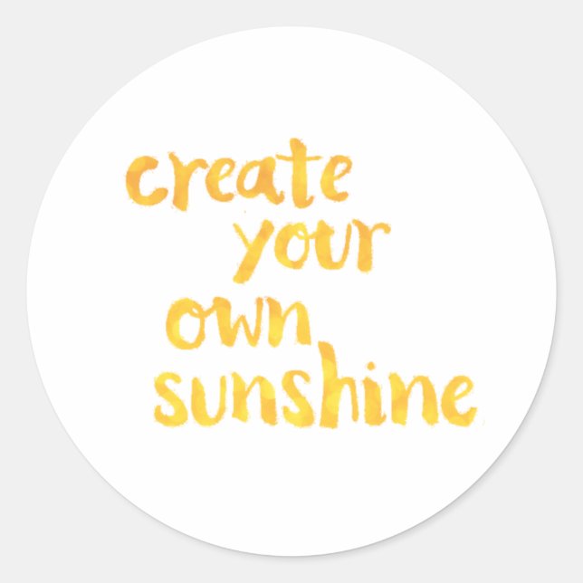 Create your own sunshine sticker (Front)