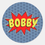 Create Your Own Superhero Name! POW! Classic Round Sticker