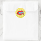 Create Your Own Superhero Onomatopoeias! POW! Classic Round Sticker (Bag)
