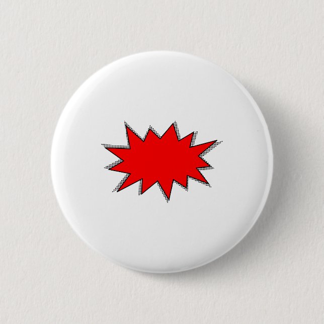 Create Your Own Superhero Onomatopoeias! POW! Pinback Button (Front)