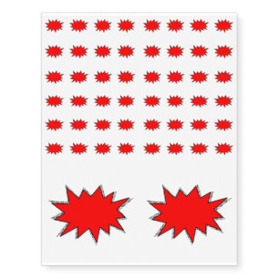 Create Your Own Superhero Onomatopoeias! POW! Temporary Tattoos