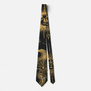 Create Your Own Surreal Celestial Moon & Stars Neck Tie