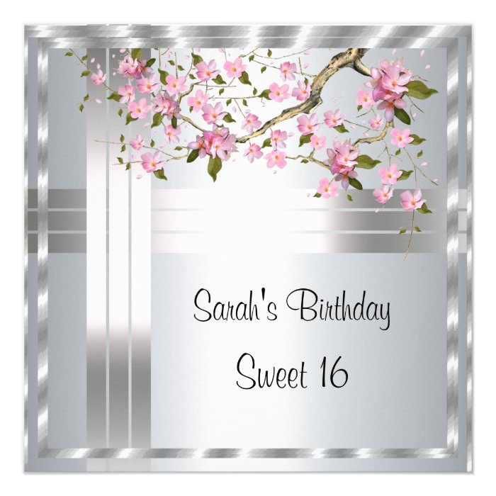 Create your own sweet 16 Birthday Invitation